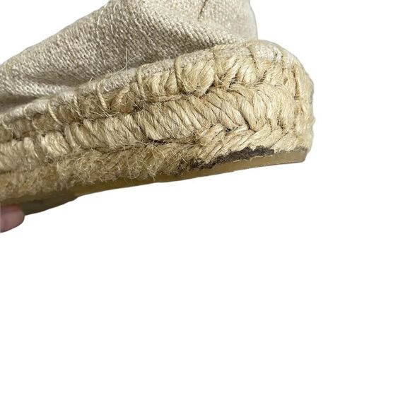 SOLUDOS Cream Slip-On Embroidered Espadrilles Smoking Slippers Sandals Loafers 8 - Picture 5 of 12